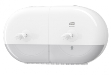 Tork Çiftli Mini İçten Çekmeli Tuvalet Kağıdı Dispenseri Beyaz